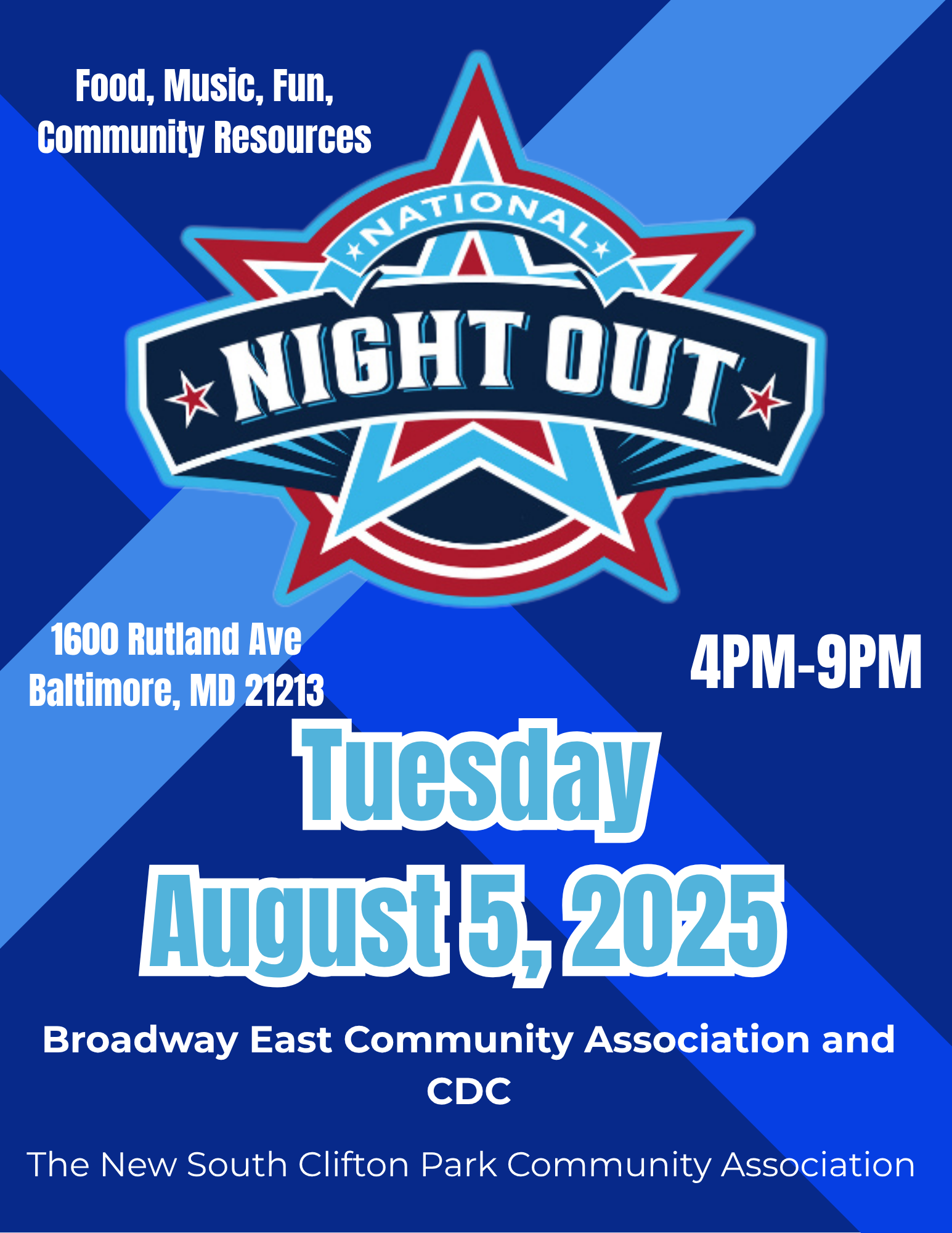 Image of Flyer for National Night Out 2025